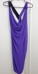 NWOT Yigal Azrouel Cut25 Purple cocktail dress szM